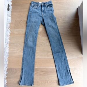 Zara High Rise Slit Denim